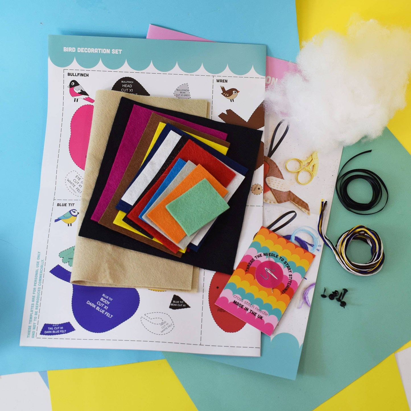 The Make Arcade - 'Garden Birds' Felt Stitching Kit