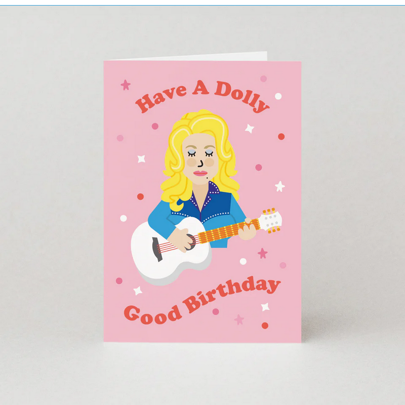 Dolly Parton Birthday Greeting Card by Studio Boketto