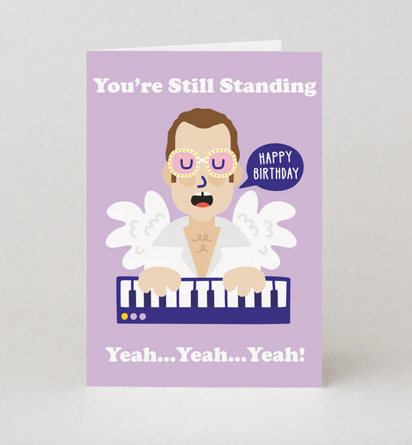 Still Standing - Elton Birthday Card by Studio Boketto