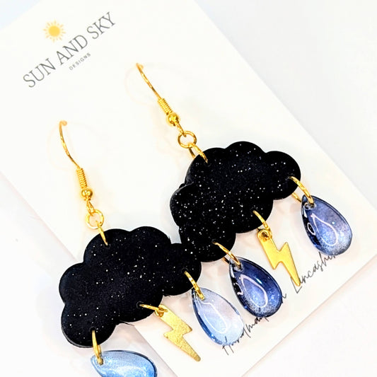 Sun and Sky Clouds and Moons Earrings