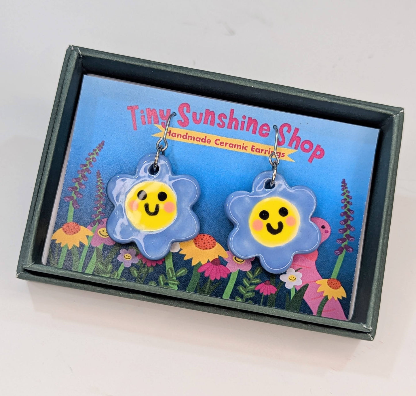 Tiny Sunshine Shop Dangle Earrings flowers