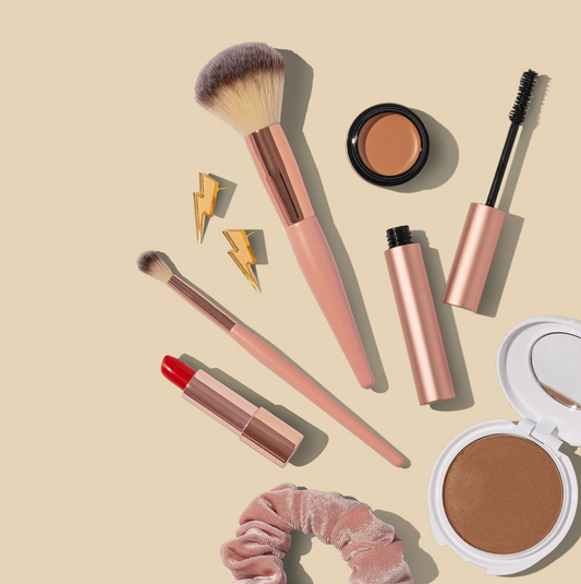A collection of makeup utensils
