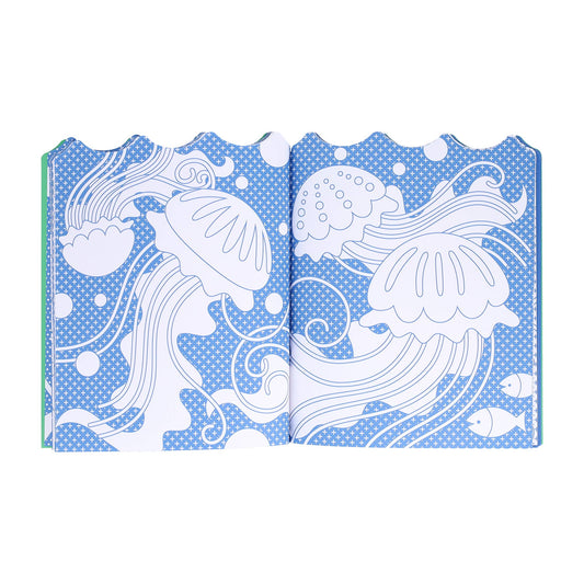 Petit Collage - Ocean Coloring Book + Stickers