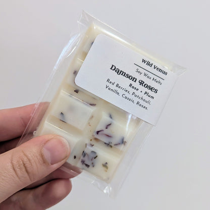 Soy wax melt Damson Roses