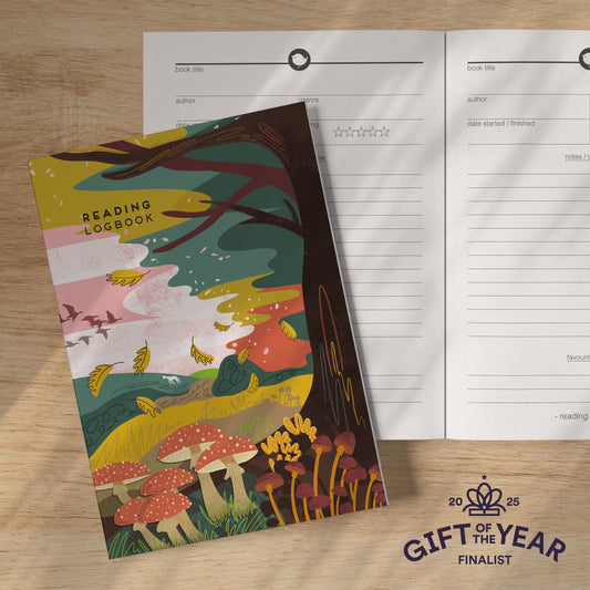 The autumn reading log book.