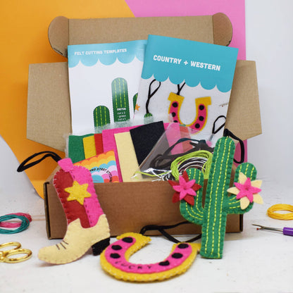 The Make Arcade - 'Country + Western' Felt Stitching Set