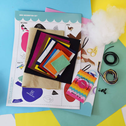 The Make Arcade - 'Garden Birds' Felt Stitching Kit