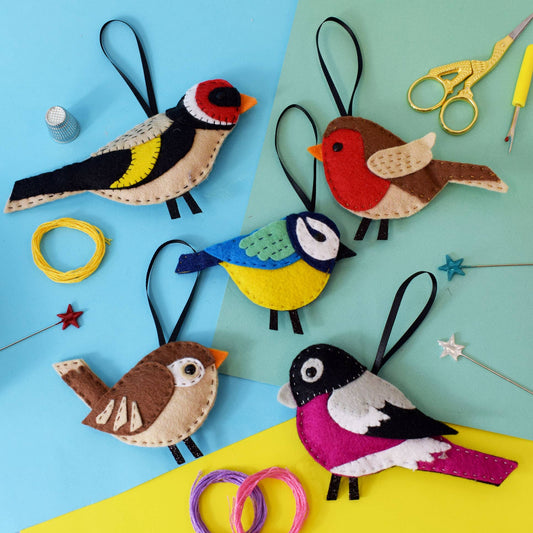 The Make Arcade - 'Garden Birds' Felt Stitching Kit