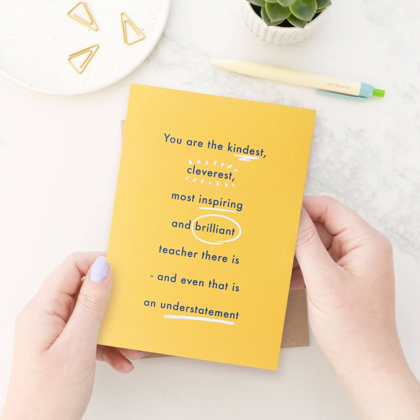 The Kindest Teacher - Greeting Card