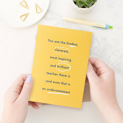 The Kindest Teacher - Greeting Card
