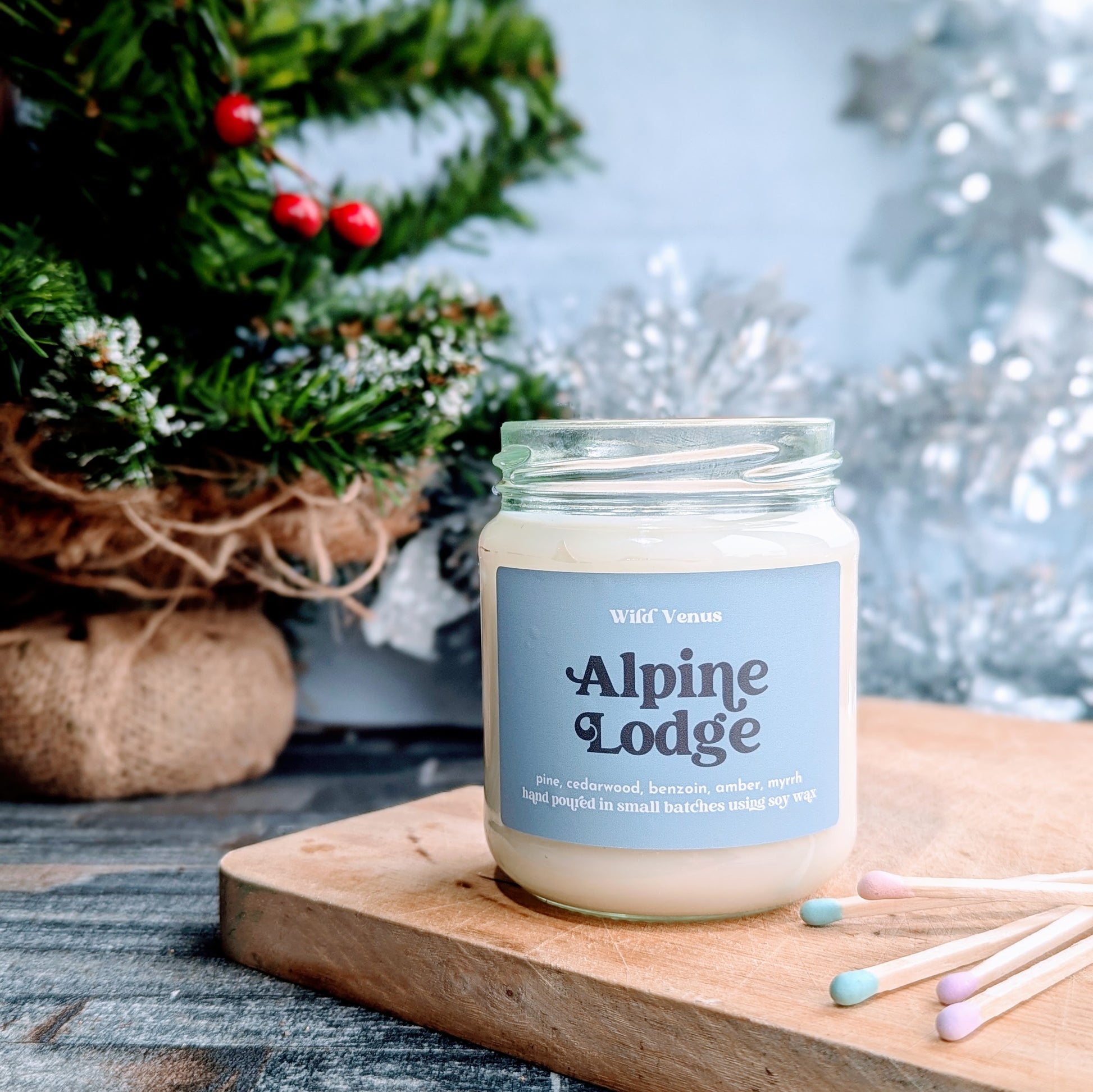 Alpine lodge candle