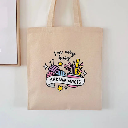 Making magic cotton tote bag 1