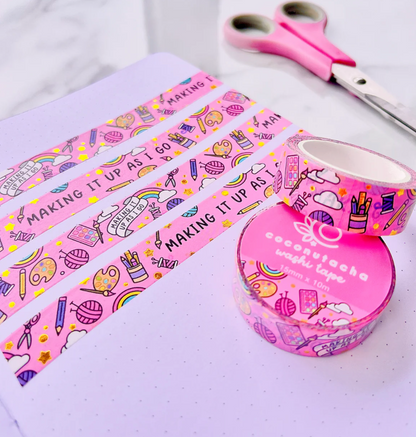 Coconutacha washi tape with fun designs.