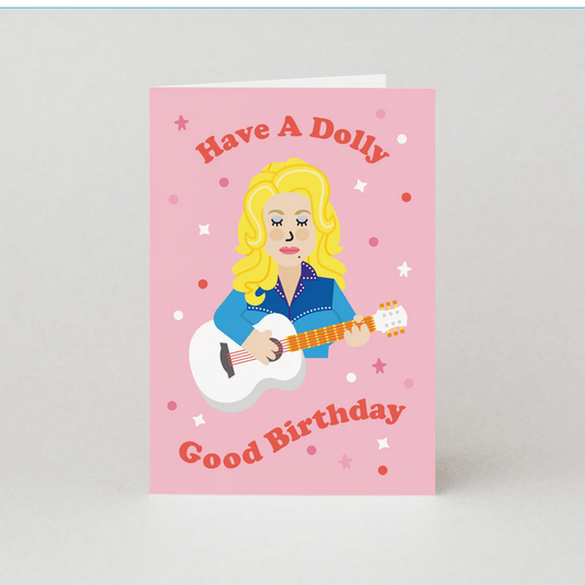Dolly Parton Birthday Greeting Card by Studio Boketto