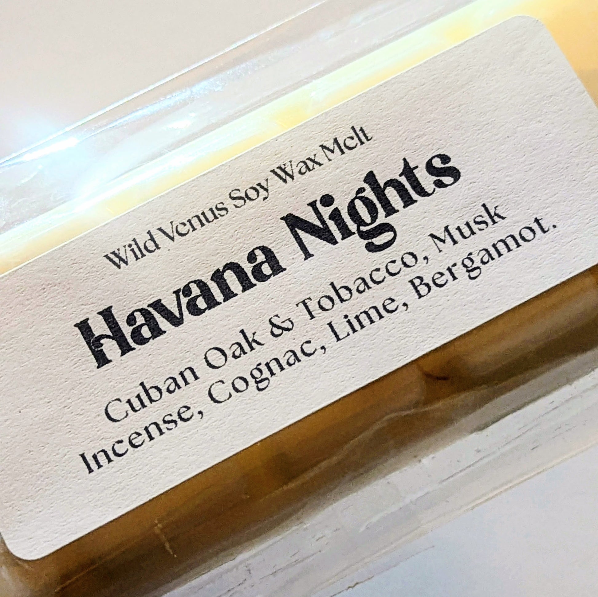 Havana nights soy wax melt close up