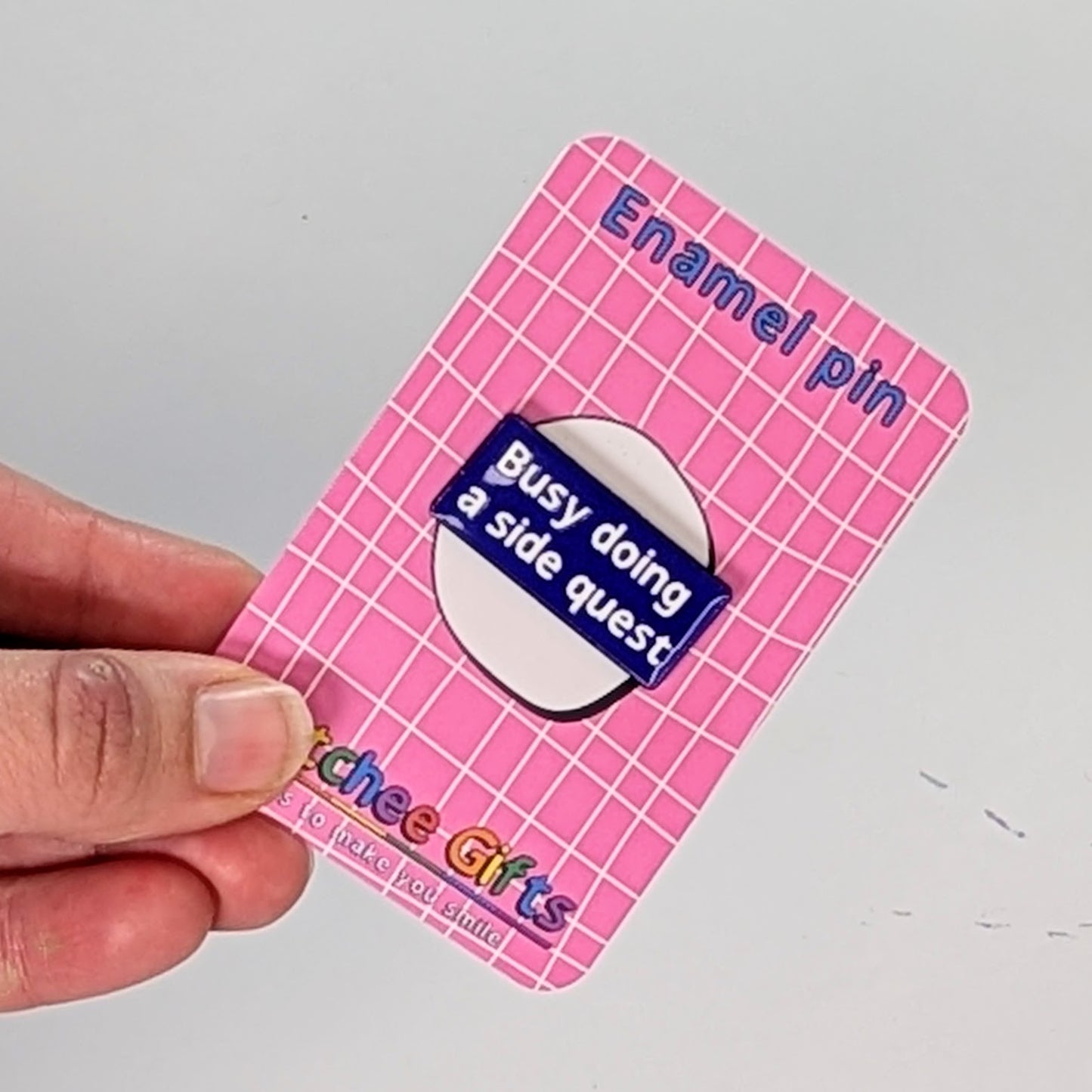 Katchee Gifts blue gamer adhd enamel pin