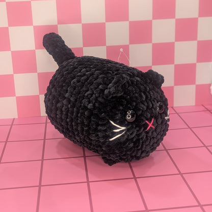 Black crochet  loaf cat