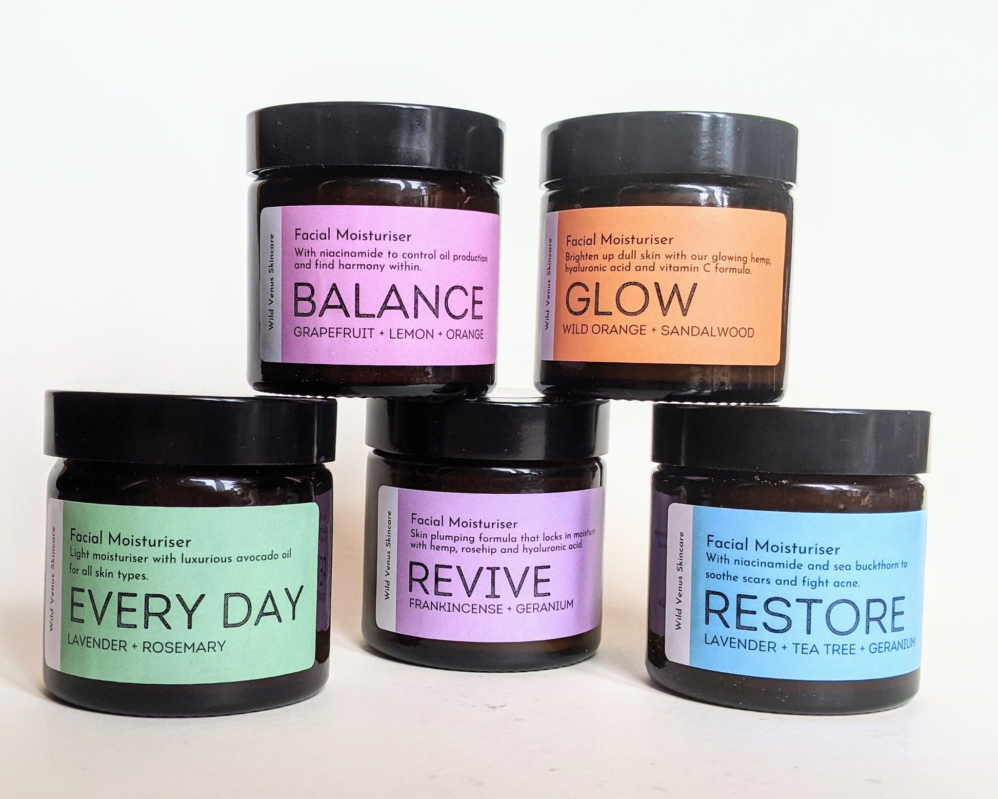 Collection of Facial Moisturisers.