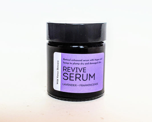 A jar of REVIVE serum. 