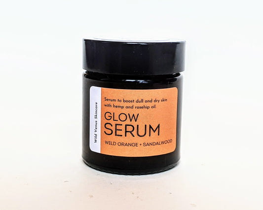 A jar of the GLOW serum. 