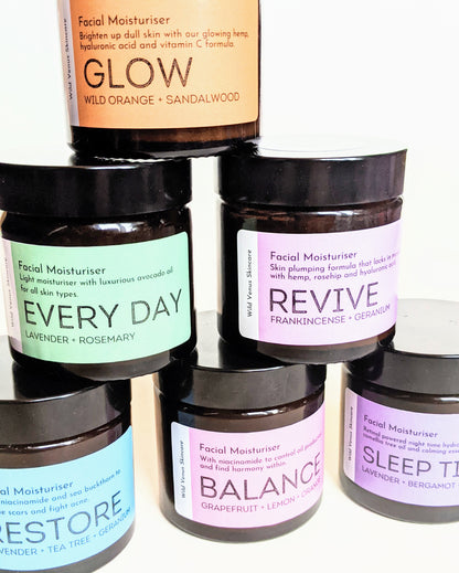Collection of Facial Moisturisers.
