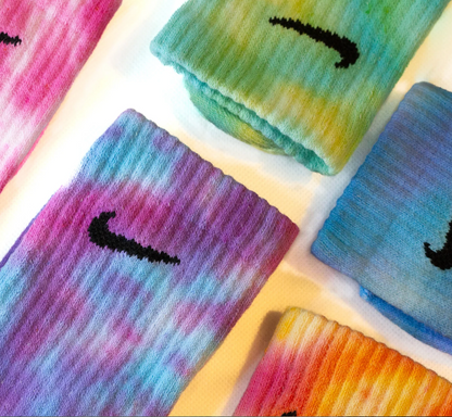 Snow Moon Creations colourful Nike socks