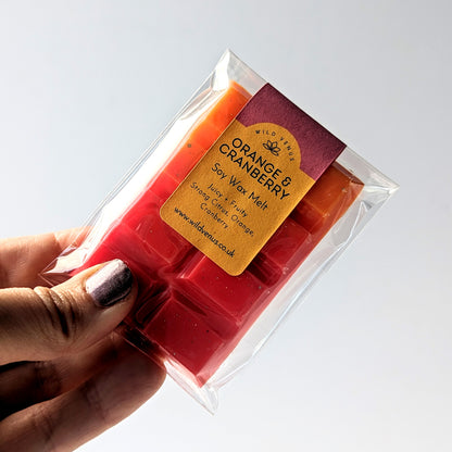 Soy wax melt orange and cranberry