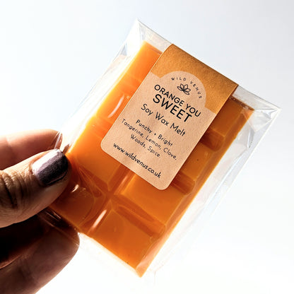 Orange soy wax melt