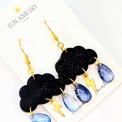 Sun and Sky Clouds and Moons Earrings