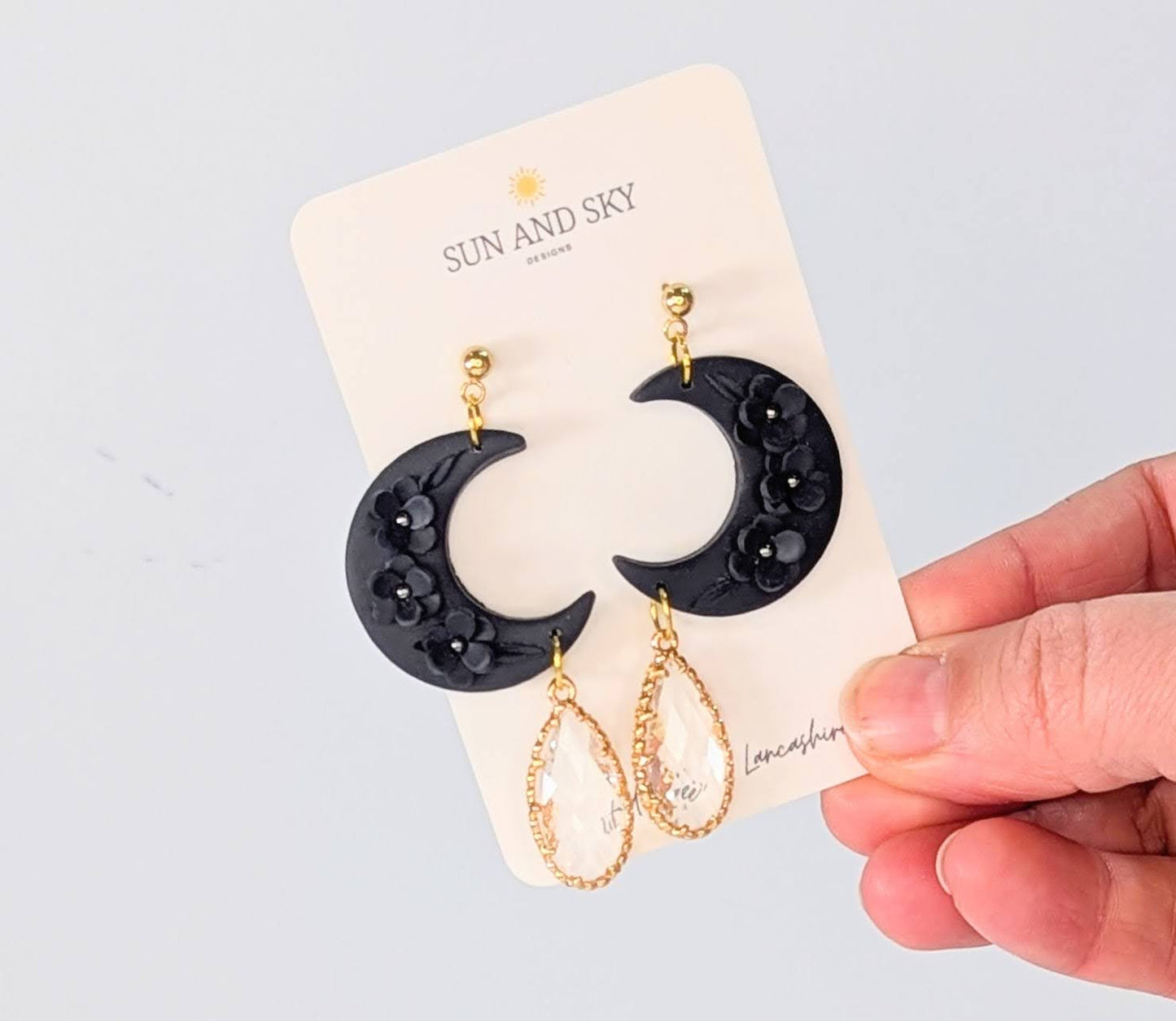 Sun and Sky Clouds and Moons Earrings
