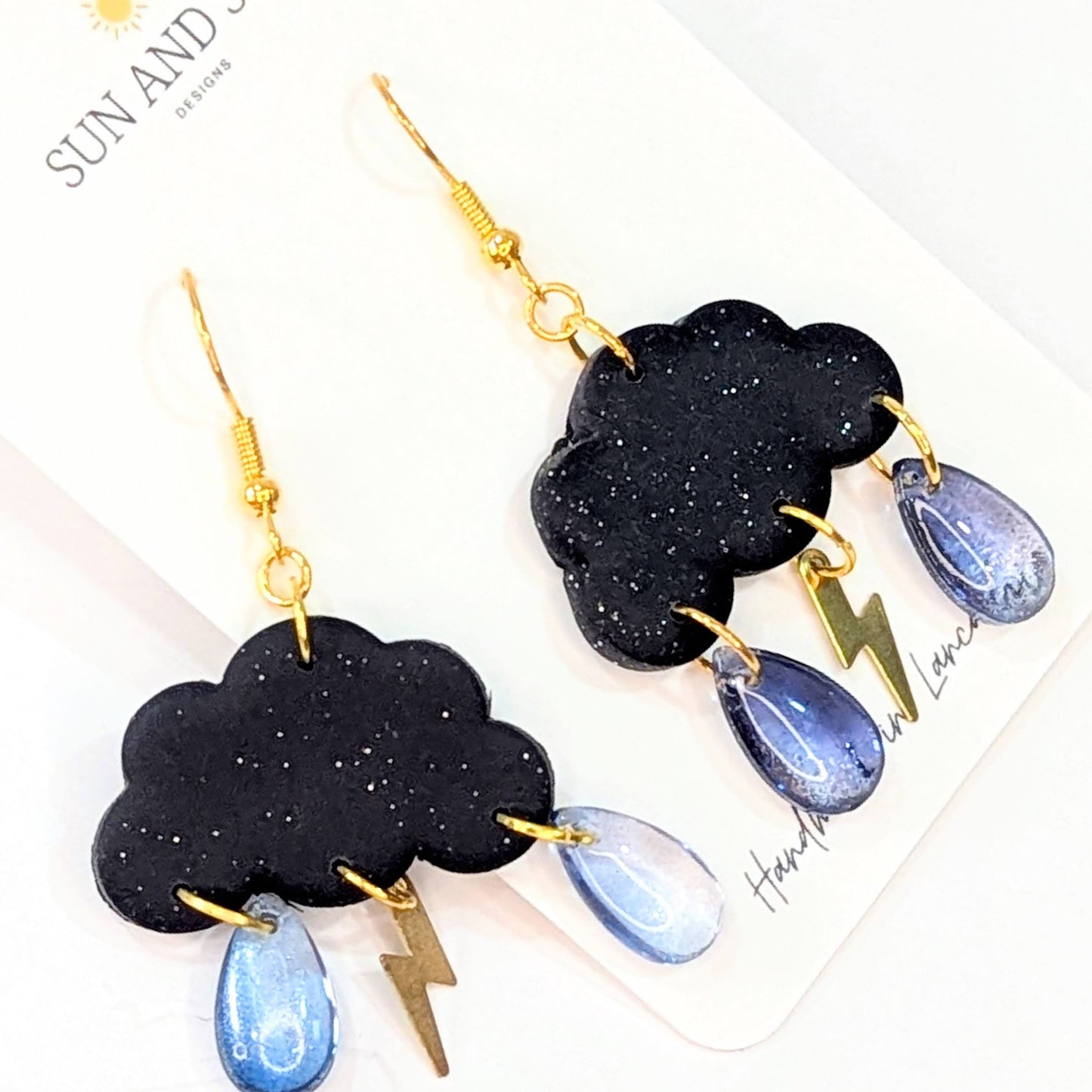 Sun and Sky Clouds and Moons Earrings
