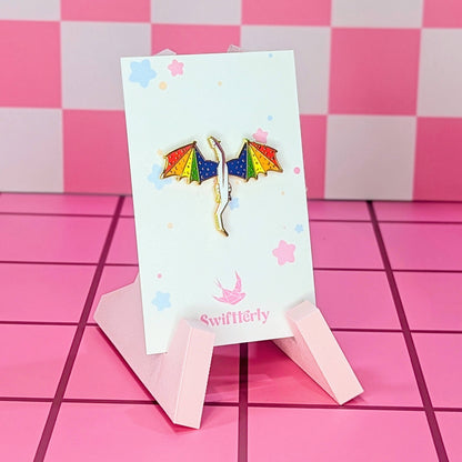 Rainbow  Dragon swiftterly enamel pin