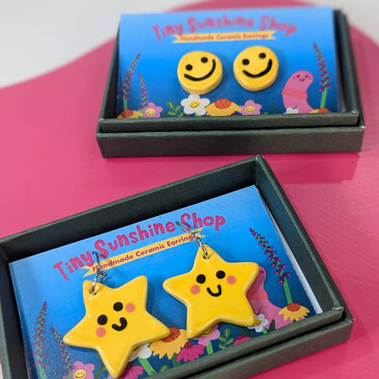 Tiny Sunshine Shop Dangle Earrings