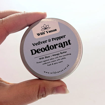 Holding Vetiver and Pepper deodorant