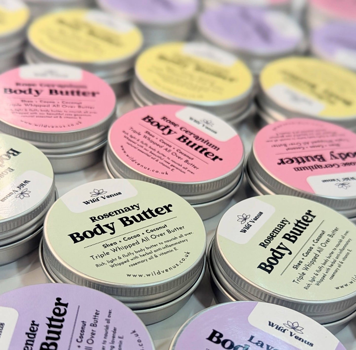 There are 4 body butter scents which come in the pack. 