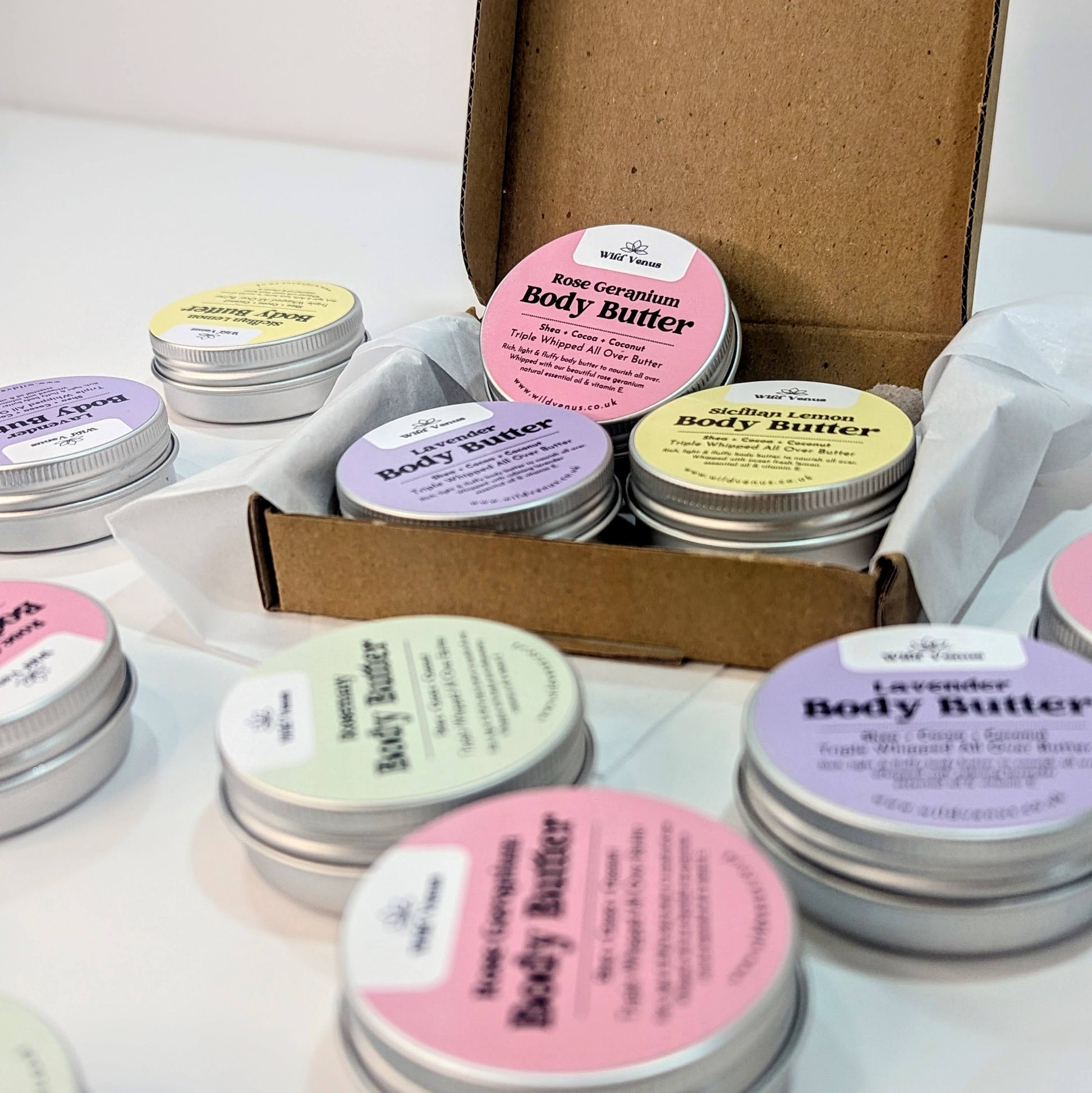 The essential oil body butters by Wild Venus