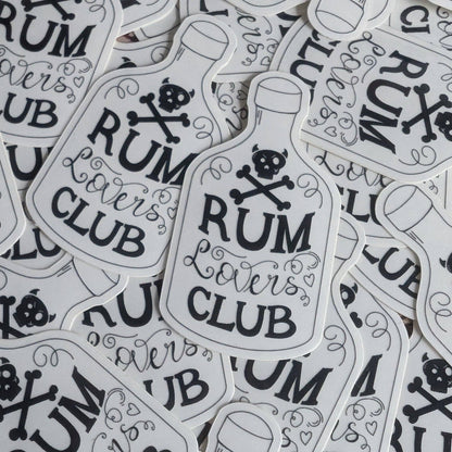 FayDixonDesign - Rum Lovers Club Transparent mini vinyl sticker