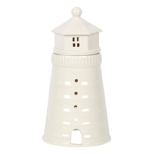 Nautical White Lighthouse Oil Burner and Wax Warmer