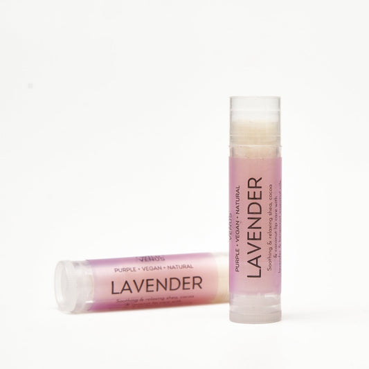 Lavender Lip balm made with vegan and natural ingredients. 
