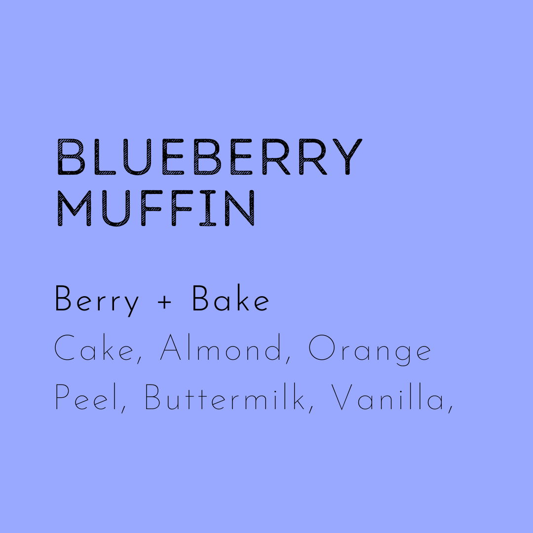Blueberry Muffin Wax Melts made in Bolton have hints of vanilla, orange and almond. 