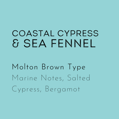 Coastal Cypress and sea fennel soy wax melt handmade in the UK