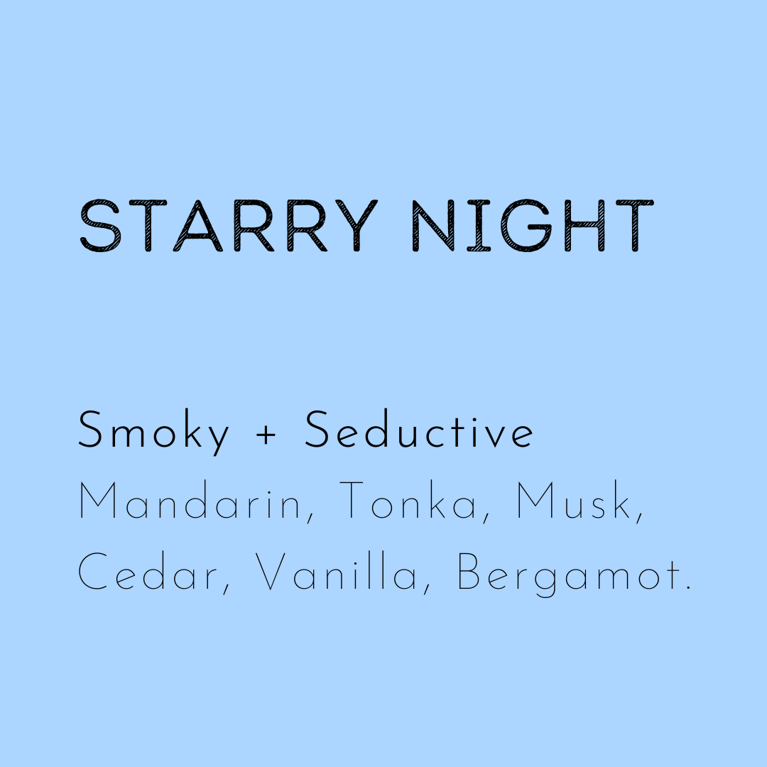 Starry Night handmade soy wax melt with eco friendly glitter. 
